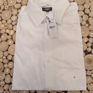 Express Men's Elegant White Dress Shirt